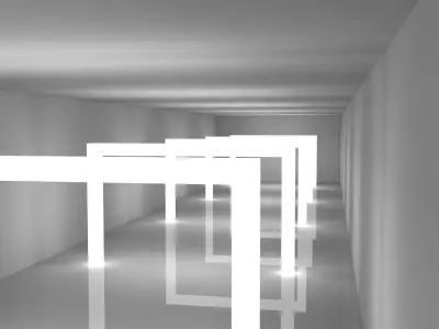 Sci Fi Tunnel 3D model 63