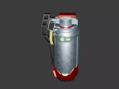 3D model of a Flashbang Grenade Low-poly 3D model