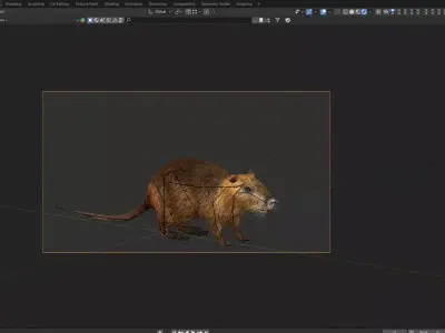 Nutria Coypu Rodent Free low-poly 3D model