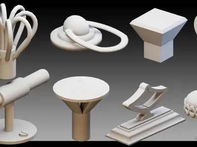 140 Cabinet Handles- High detail 3d models 3D model