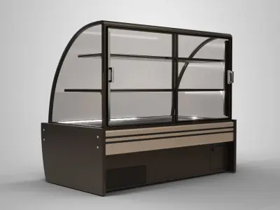 Commercial Refrigerator Display Case Low-poly 3D model