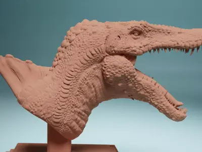 Spinosaurus Bust Highly Detailed 3D Model 3D print model