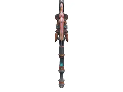 game asset a scifi axe crystal style texture rugged fortnite 3D model purchase