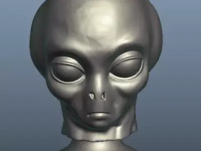 x -Files alien head 3D print model