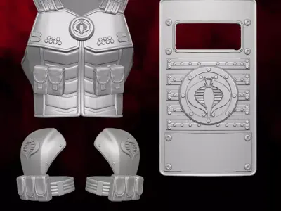 Cobra Armor Fan Art Kit 3D printable File For Action Figures 3D print model