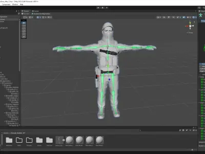 Casual Soldier 07 Low-poly 3D model