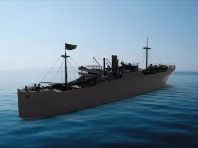 Hog island cargo carrier 3D model