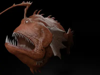 AnglerFish Low-poly 3D model