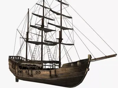 Chinese Old Ship 01 3D model