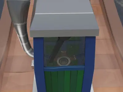 low poly fishsing boat Low-poly 3D model