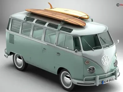 Volkswagen T1 Samba 1963 Accessories 3D model