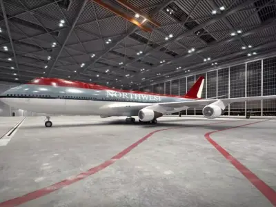 Boeing 747 am73 Northwest 3D model