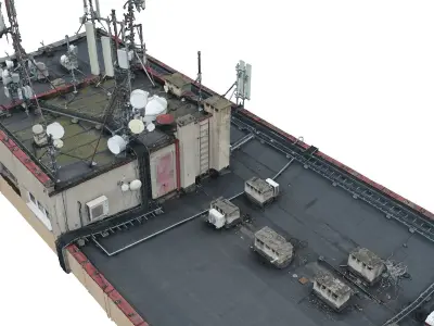 Roof GSM antennas Low-poly 3D model