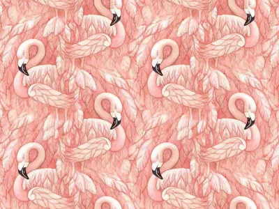 Blush Flamingos Repeat Wallpaper Texture Texture