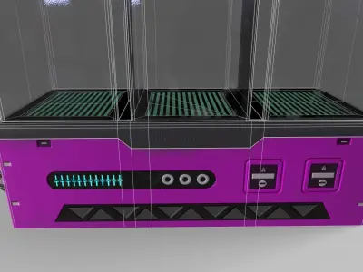 Sci-Fi Aquarium V1- 003 Low-poly 3D model