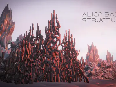 ALIEN BASE STRUCTURE 3D model