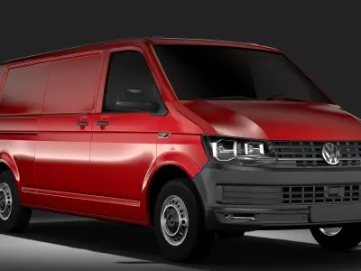 Volkswagen Transporter Van L2H1 T6 2017 3D model