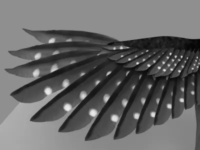 Downy Woodpecker 3D model