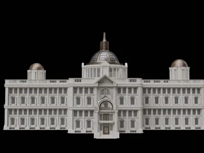Modular Neoclassical Building Kit 3D model