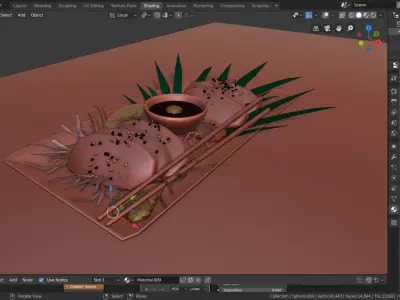 salmon sashimi 3D model