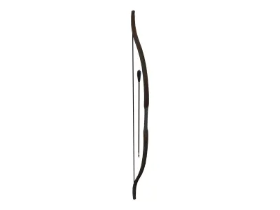 Hunter Bow With Arrow Low-poly 3D model