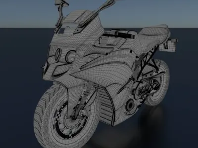 KTM Bike model Low-poly 3D model