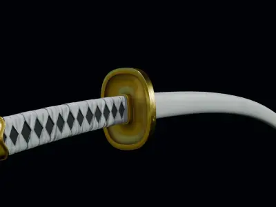 Katana - Wado Ichimonji Free low-poly 3D model