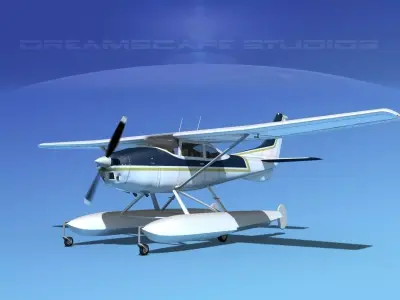 Cessna 182 Skylane Seaplane V14 3D model