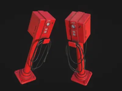 Air Tower Meter Low-poly 3D model