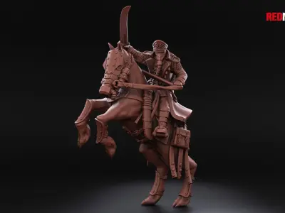 Death Squad - Mounted Commissar of the Imperial Force Free 3D print model