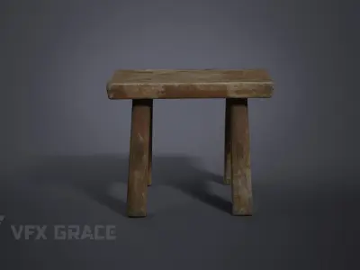 Small Bench 001 3D model