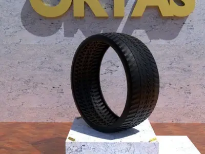 ORTAS TIRE NO 42 GAME READY Low-poly 3D model