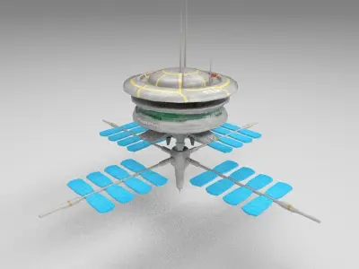 Zebra Station Low-poly 3D model