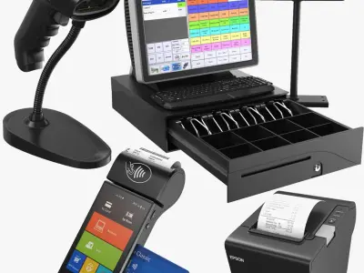 Full Cash Register Collection 3D model