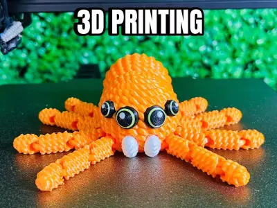 CROCHET SPIDER FLEXI - ARTICULATED - STL - 3MF MULTICOLOR 3D print model