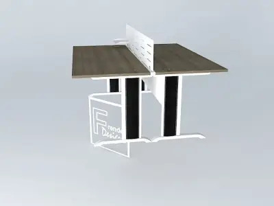 2-MAN WORKSTATION 1800x1550x750mmH Free 3D model