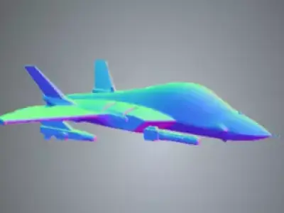 Futuristic Sci-Fi Jet Fighter 3D model
