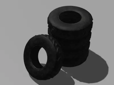 Garbage Tire Low-poly 3D model