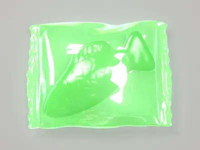 Wrapped Green Fish 3D model 3D model