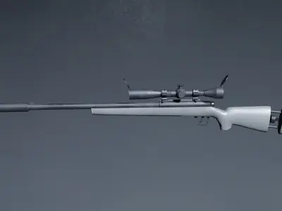  Sniper M24 RIfle Low-poly 3D model