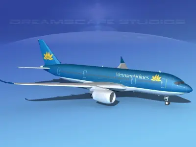 Airbus A350-800 Vietnam 3D model