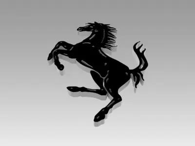 Ferrari horse logo 3D model