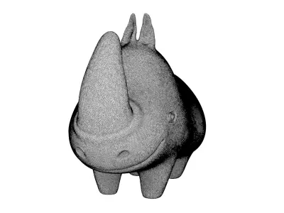 Rhinoceros sculpture 3D model
