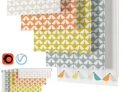 Roller Blind 36 Lintu 3D model