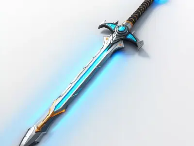 Futuristic Energy Sword 3D Model 3D model purchase