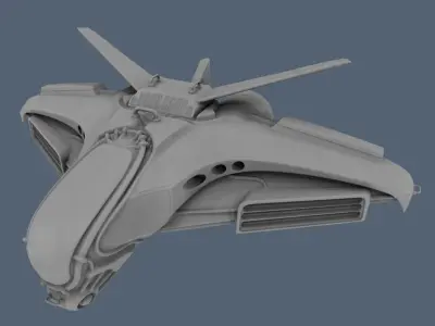 Intergalactic Spaceship High Poly 3D model