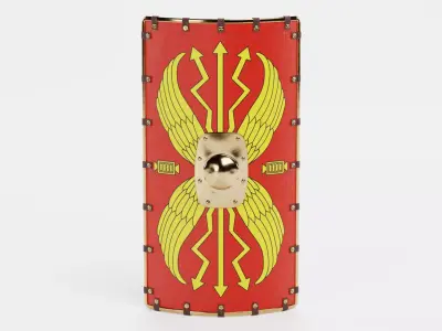 Scutum Shield - Roman Armor Equipment 3D model