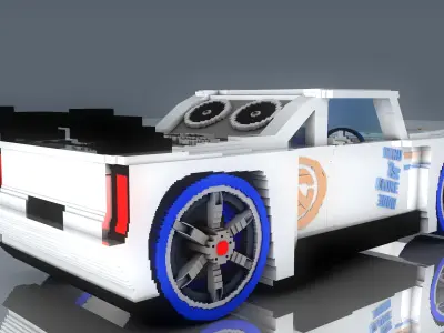 Minecraft Bassline Car 3D Model V1 Free 3D model