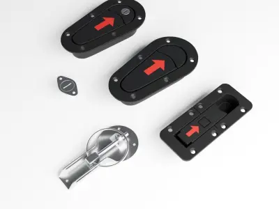 Automotive panel latches 3D model