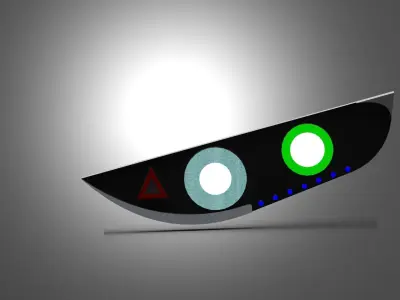 stylish car Headlight Free 3D model